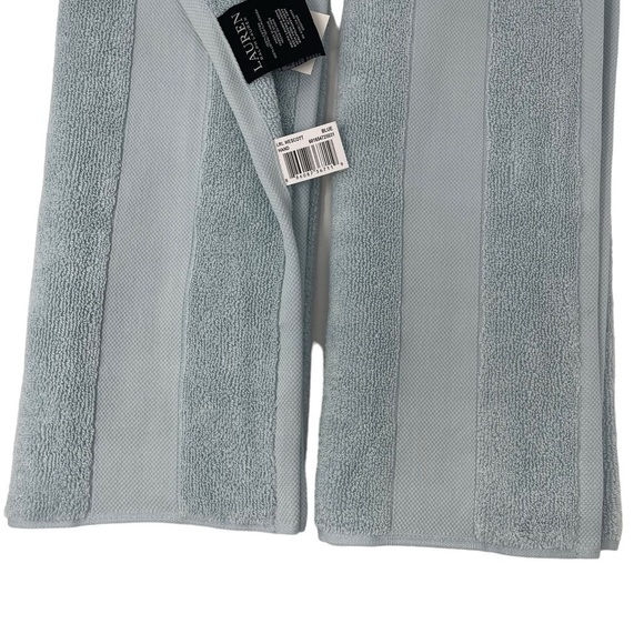 Lauren Ralph Lauren Set of 2 hand towels Aqua Blue NWT - Picture 2 of 8